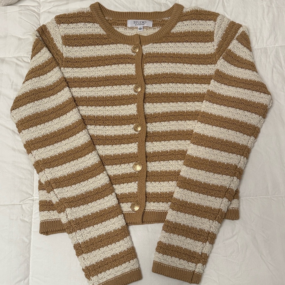 Striped Brown and Cream Sweater
